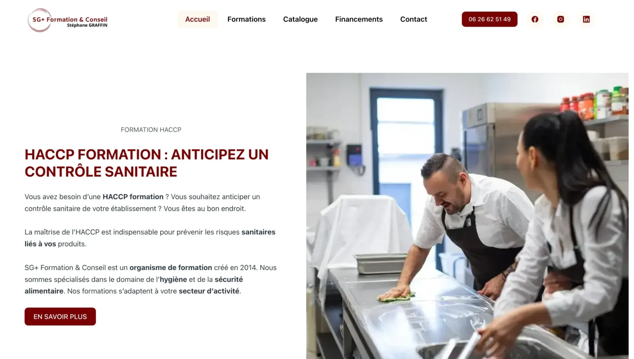 Site formation HACCP