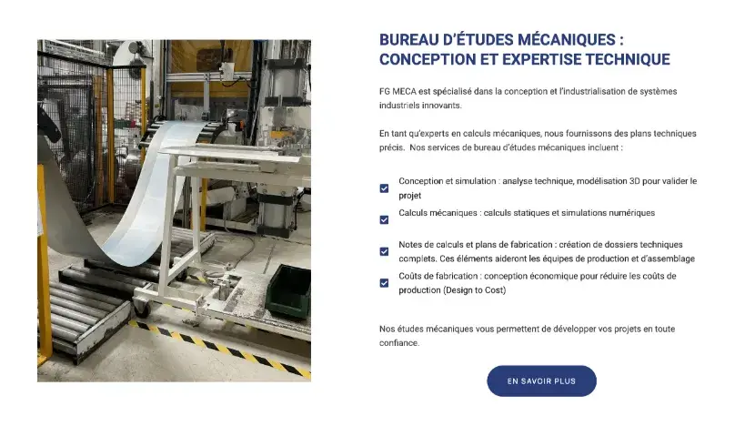 page d’accueil moderne