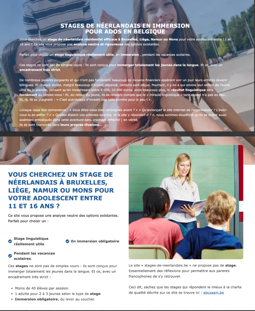 Création de site one page WordPress