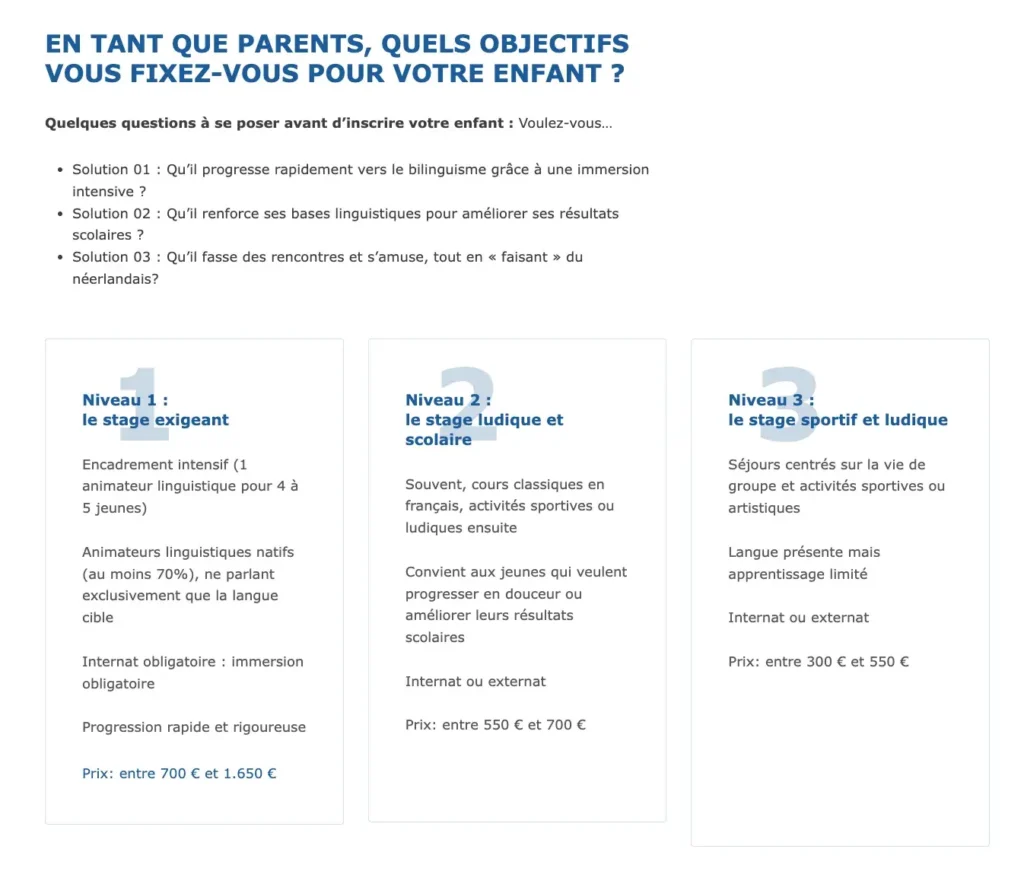 Développement site WordPress – Stage Belgique NL