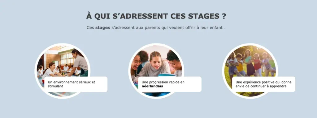 Projet web WordPress réalisé pendant un stage en Belgique