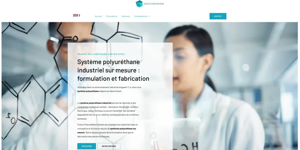 Chimie des polymères appliqués | Site WordPress industriel SEO B2B