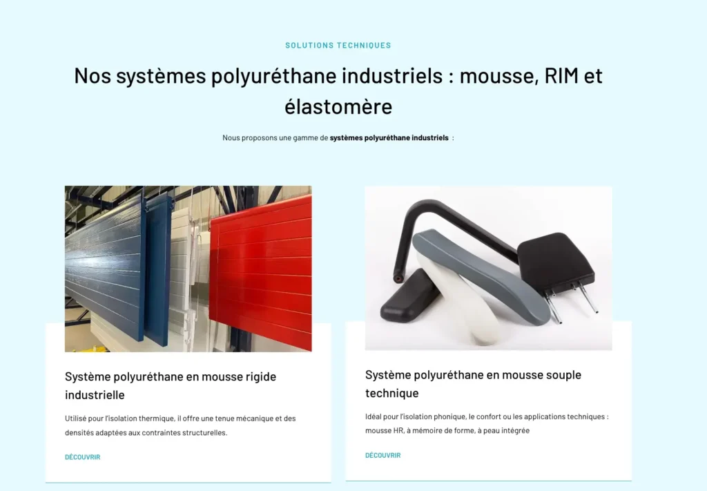 mousse polyuréthane industrielle
