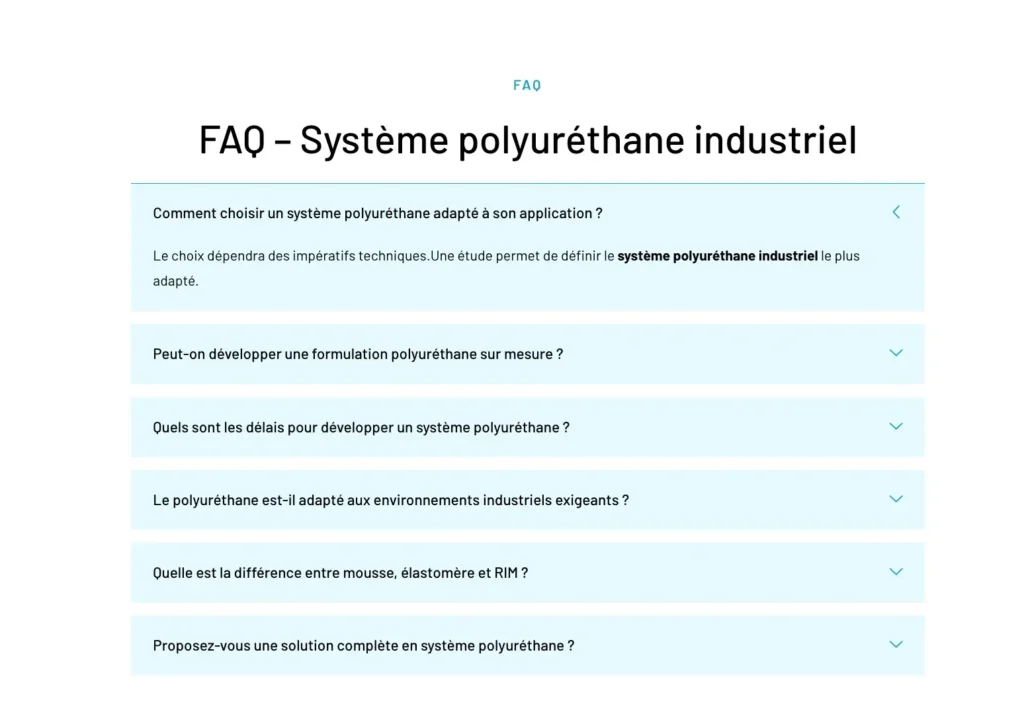 FAQ site WordPress industrie